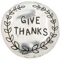 Picture of Bob Siemon Designs 819336 Magnet - Give Thanks - Pewter