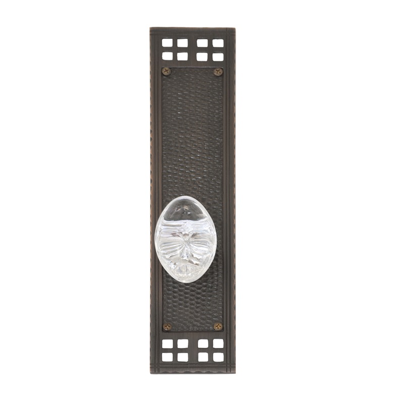 Picture of BRASS Accents  D05-K535J-WND-605 Arts & Crafts 11-0.25 in. - Single Deadbolt 2-.37 in. B.S. - Polished Brass