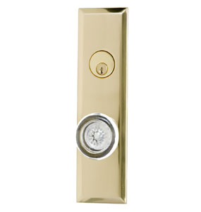 Picture of BRASS Accents  D07-K540A-EMP-619 Quaker 10 in. Plate Set 2-.37 in. Passage Satin Nickel