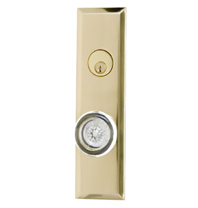 Picture of BRASS Accents  D07-K540G-EMP-619 Quaker 10 in. Plate Set 2-.37 in. Privacy Satin Nickel