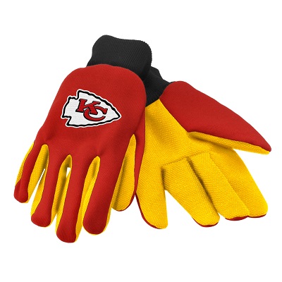 Picture of Forever Collectibles 74225 Kansas City Chiefs Colored Palm Sport Utility Gloves