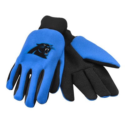 Picture of Forever Collectibles 74228 Carolina Panthers Colored Palm Sport Utility Gloves