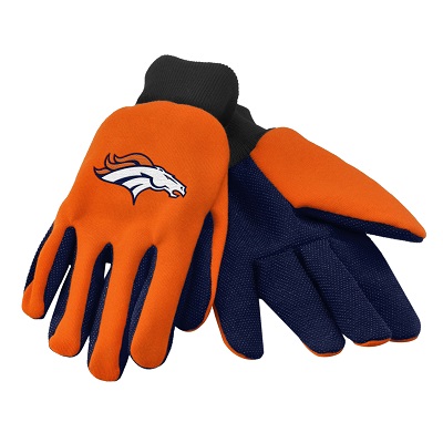 Picture of Forever Collectibles 74232 Denver Broncos Colored Palm Sport Utility Gloves