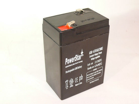 Picture of PowerStar AGM5-6-01 Sealed Lead Acid Rechargeable Battery 6V&#44; 5Ah For Alarms Motorcycles Lights