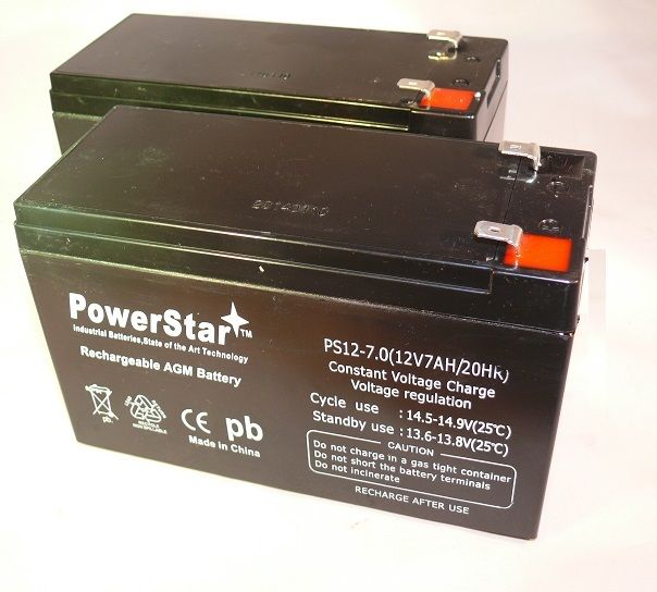 Picture of PowerStar PS12-7-2Pack10 12V&#44; 7Ah Razor Ground Force Drifter Go Kart Battery