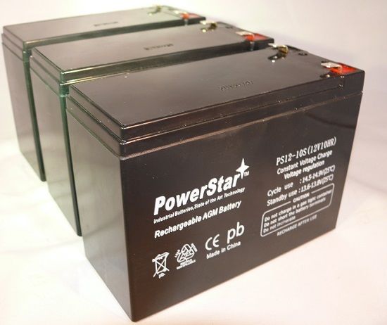 PowerStar 12V- 10Ah Currie eZip e 1000- e1000 Scooter Battery