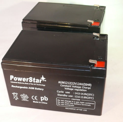 PowerStar XTR Comp II Scooter Replacement Batteries 12V- 12Ah