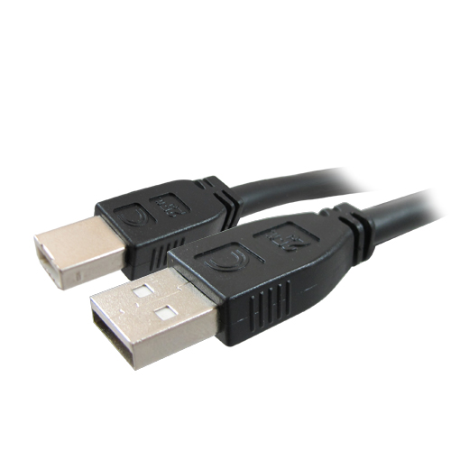 Pro AV-IT Active Plenum USB A Male to B Male Cable 35 ft.