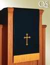129333 Scarf-Pulpit Lectern-Pavillion-Reversible-Black, White & Latin Cross