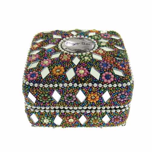 Picture of Alexas Angels 129485 Square Prayer Box-Beaded&#44; Multi