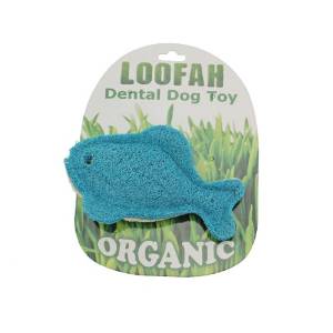 Picture of Digpets HD-8LFT All Natural Loofah Dental Toy - Fish- Blue