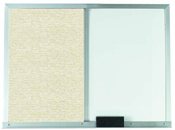 Picture of Aarco Products FDCO1824H Aluminum Frame Combination Beige Fabric Tack Board - 18 H x 24 W in.