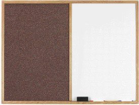 Picture of Aarco Products FDCO1824M Aluminum Frame Combination Mauve Fabric Tack Board - 18 H x 24 W in.