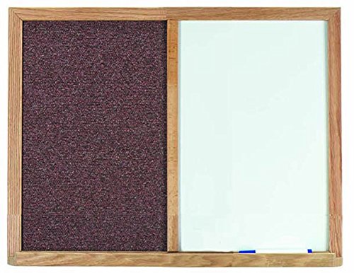 Picture of Aarco Products FCO1824M Oak Frame Combination Mauve Fabric Tack Board - 18 H x 24 W in.