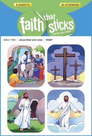 103646 Sticker - Jesus Died & Lives 6 Sheets