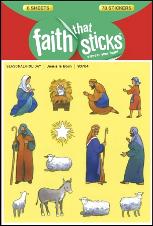 103649 Sticker - Jesus Is Born 6 Sheets