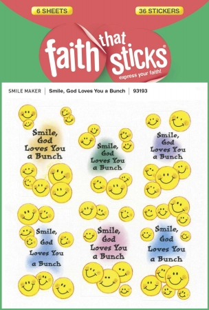 Sticker - Smile God Loves You A Bunch 6 Sheets