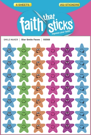 103861 Sticker - Smile Faces 6 Sheets