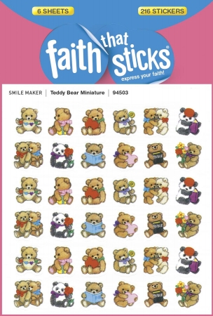 103869 Sticker - Teddy Bear Miniature 6 Sheets
