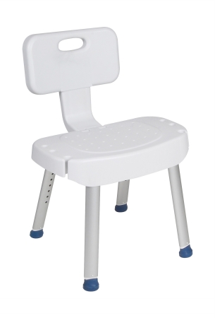 Picture of Drive Medical rtl12606 Bathroom Safety Shower Chair With Folding Back