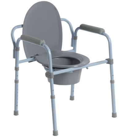 Picture of Drive Medical rtl11158kdr Folding Steel Commode