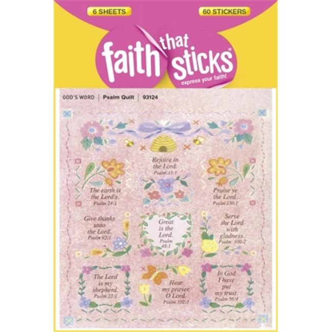 Tyndale House Publishers 103809 Sticker - Psalm Quilt 6 Sheets - Picture 1 of 1