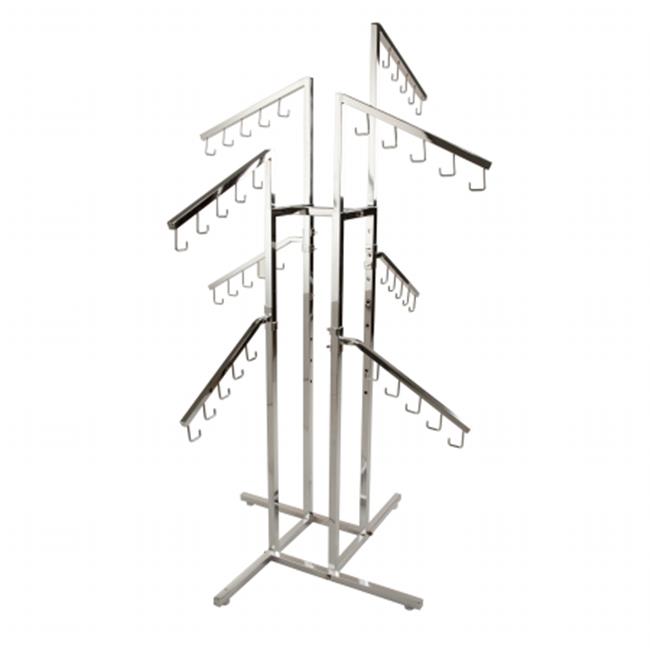 Econoco K16 4-Way Handbag Rack With 4 Slant Arms And 4 Twist-on Slant Arms