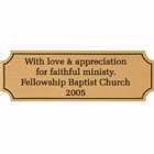 101296 Engravable Brass Plate - Large