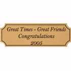 101305 Engravable Brass Plate - Medium - 3 x 1