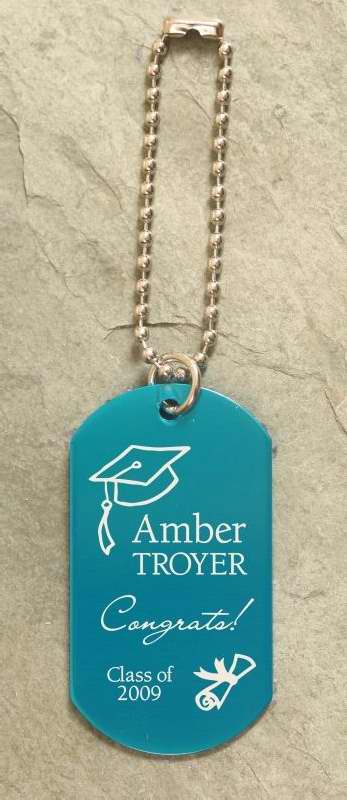 101317 Engravable Dog Tag - Blue Aluminum