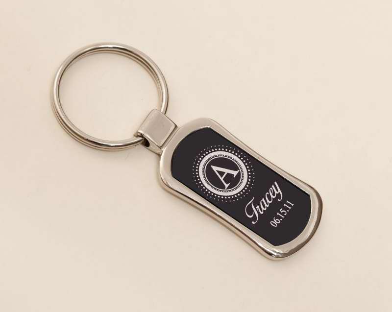 101331 Engravable Key Chain - Black Metal