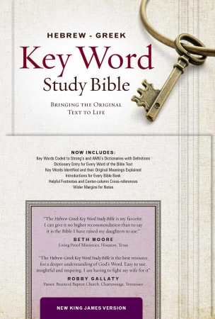Picture of Amg Publishers 218683 NKJV Hebrew Greek Key Word Study-Black Genuine Leather