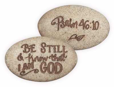Picture of AngelStar 73664 Stone-Be Still & Know That I Am God-Psalm 46-10