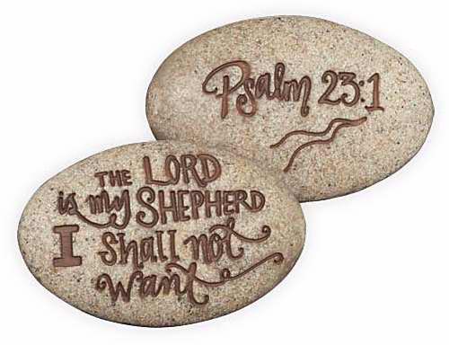 Picture of AngelStar 73665 Stone-Psalm-Lord Is My Shepherd I Shall Not Want-Psalm 23-1