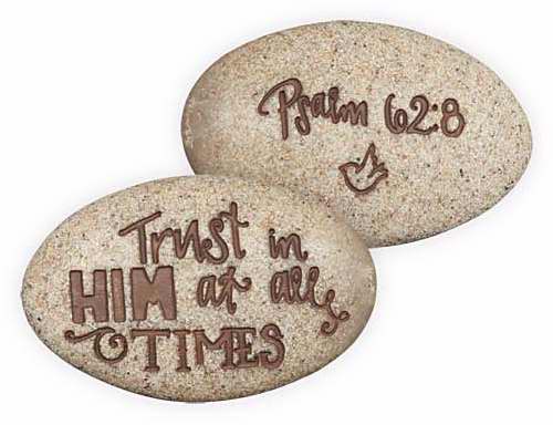 Picture of AngelStar 73666 Stone-Psalm-Trust In Him At All Times-Psalm 62-8