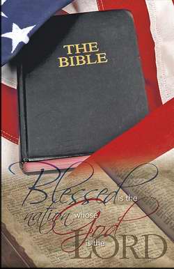 Picture of Anchor Wallace Publishers 73949 Bulletin - Blessed Is The Nation Whose God Is The Lord & Bible & Flag