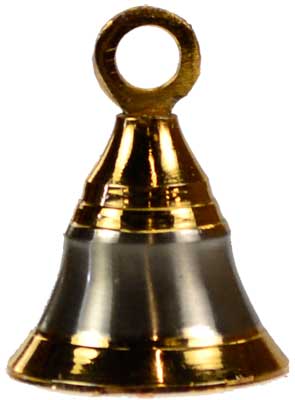 Brass Two Tone Bell  2 in  Chrome Plated Brass