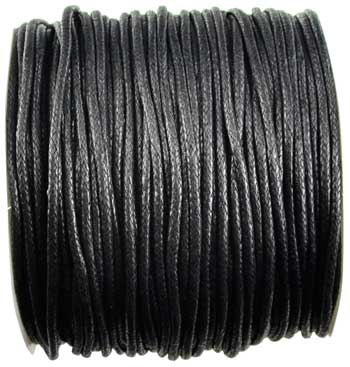 FCWC2B Black Waxed Cotton 2 mm. 100 Meters