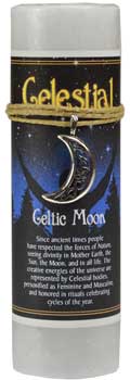 Picture of AzureGreen CP27CM Celtic Moon Pillar Candle