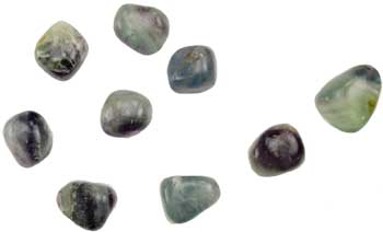 1Bs. Rainbow Fluorite Tumbled Stones