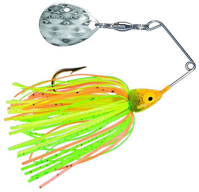 Mini King Spinnerbait 0.25 oz. Single Cone Lock, Fire tiger, 0.25 in.
