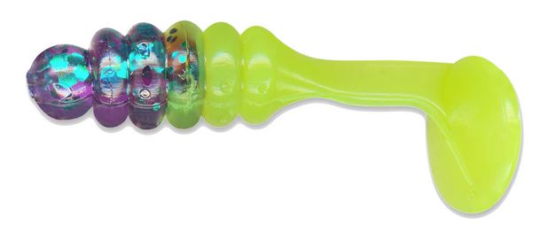 SCBPGF128  Crappie Grubs, June bug-Chartreuse, 1 in.