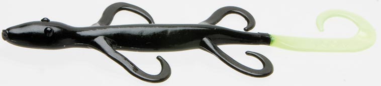 Zoom Z002-125 Lizard, Black-Chartreuse Tail, 6 in.
