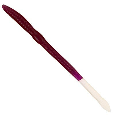 Creme - Knight C378-99 Scoundrel Worm, Purple-White Tai, 8 in.