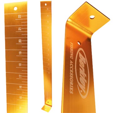BAAMB  Aluminum Fish Ruler 22 in. Gold
