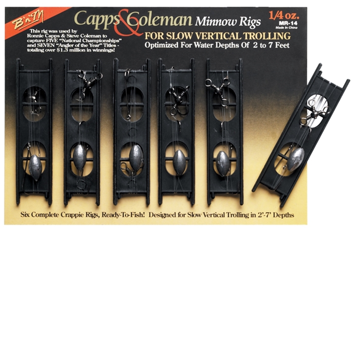 BMR34 B&M Caps & Coleman Minnow Rig 0.75 oz. With E214 Hooks