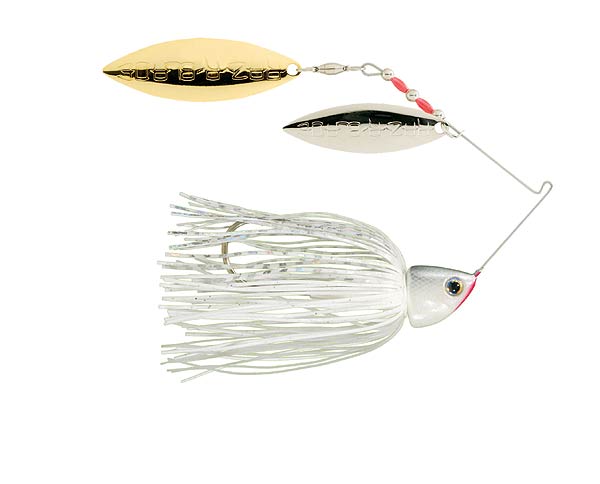 SBURN38-204GS Burner Spinner bait - 0.38 oz., Double Willow White