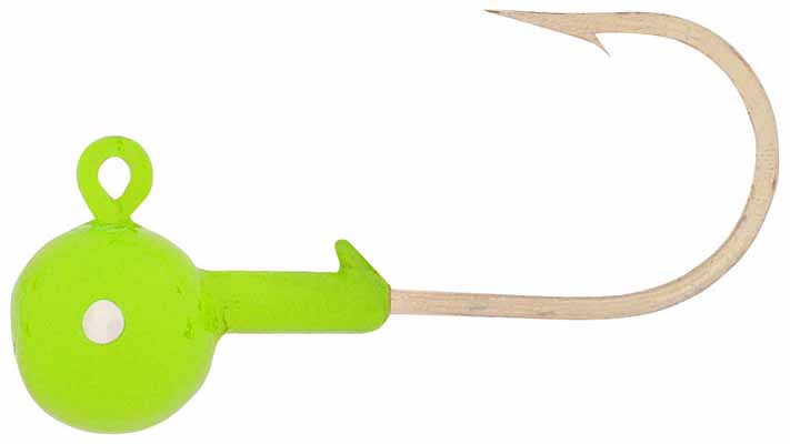 Round Jig Head - Chartreuse - 0.13