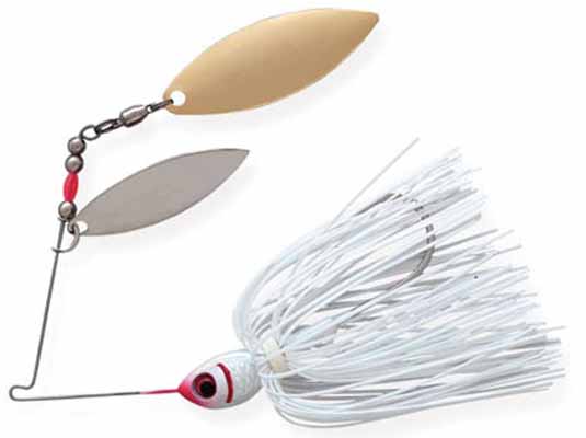 Booyah Double Willow Spinner bait - 0.38 oz. - Snow White