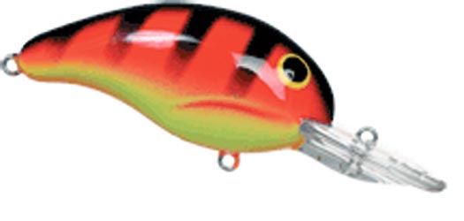 B100-58 Bandit Mid Range, 0.25 - Red Black Stripe-Chartreuse Black Stripe